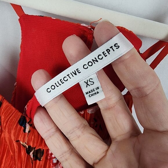 Collective‎ Concepts Floral Halter Style Tiered Top XS - Picture 3 of 4